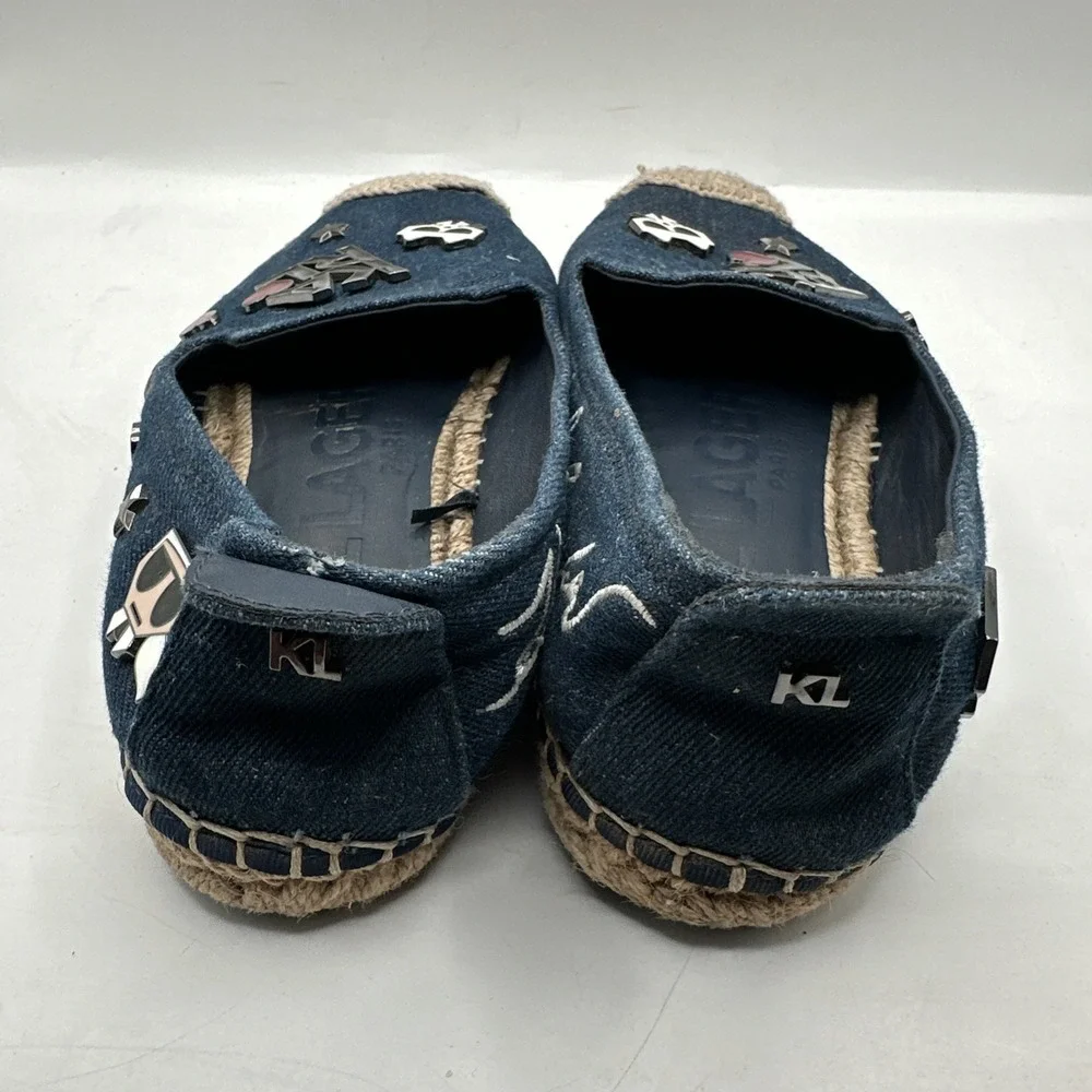 Karl Lagerfeld Malice Logo Charm 5.5 M Espadrilles Karl Lagerfeld Flat Shoes‎